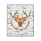 Floral Antler 20x24 Wood Print - Front View