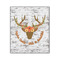 Floral Antler Wood Print - 20x24 (Personalized)