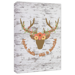 Floral Antler Canvas Print - 20x30 (Personalized)