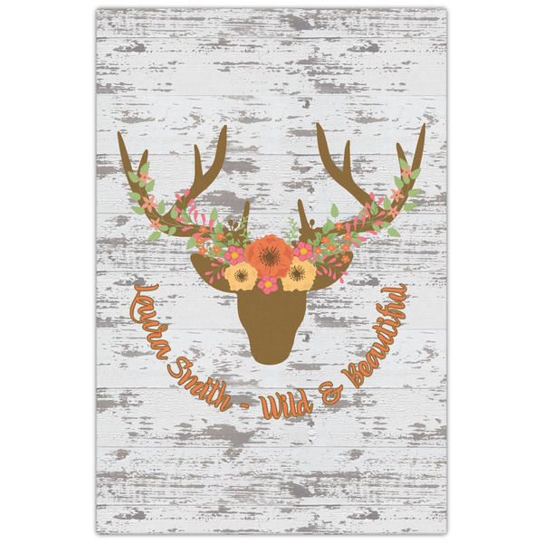 Floral Antler 20x30 - Canvas Print - Front View