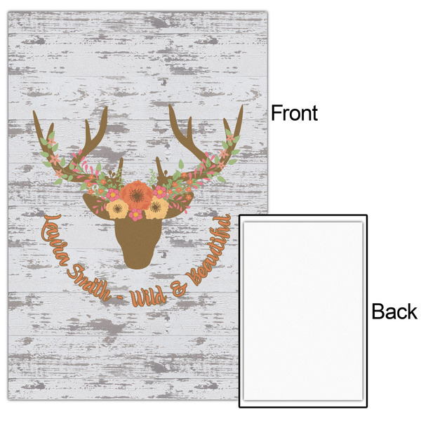 Floral Antler 20x30 - Matte Poster - Front & Back