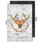 Floral Antler 20x30 Wood Print - Front & Back View