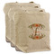 Floral Antler 3 Reusable Cotton Grocery Bags - Front View