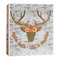 Floral Antler 3-Ring Binder - 1 inch (Personalized)