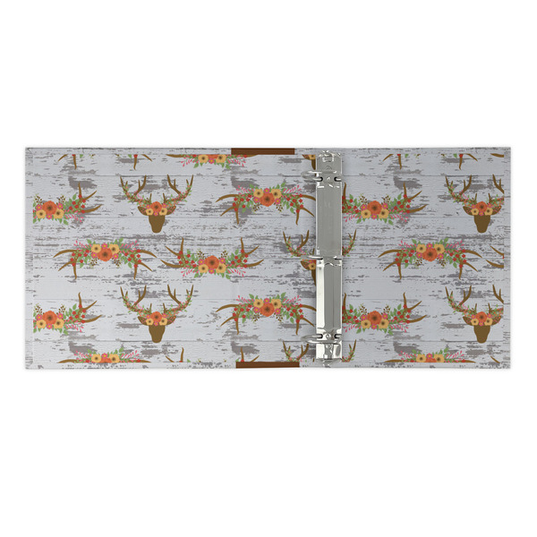 Floral Antler 3 Ring Binders - Full Wrap - 2" - OPEN INSIDE
