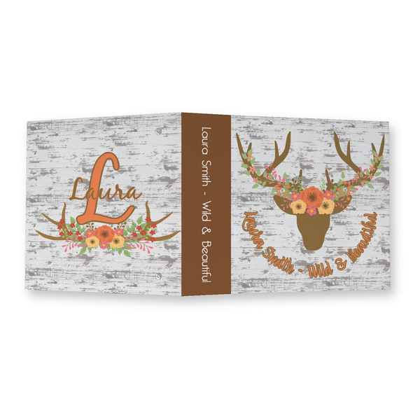 Floral Antler 3 Ring Binders - Full Wrap - 2" - OPEN OUTSIDE