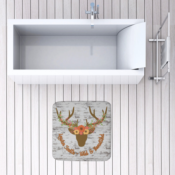 Floral Antler 48x48 Foam Memory Mat - LIFESTYLE