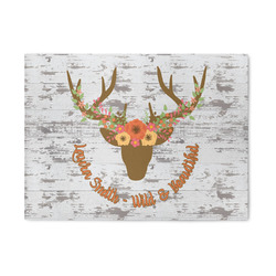 Floral Antler Area Rug (Personalized)