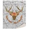 Floral Antler Sherpa Throw Blanket - 60"x80" (Personalized)