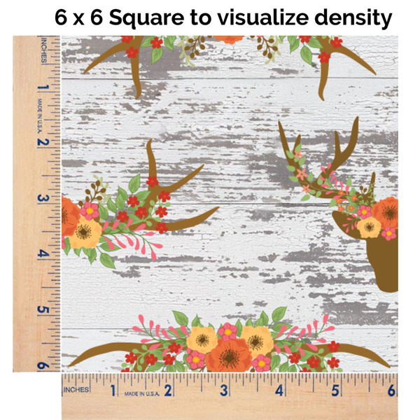 Floral Antler 6x6 Swatch of Fabric