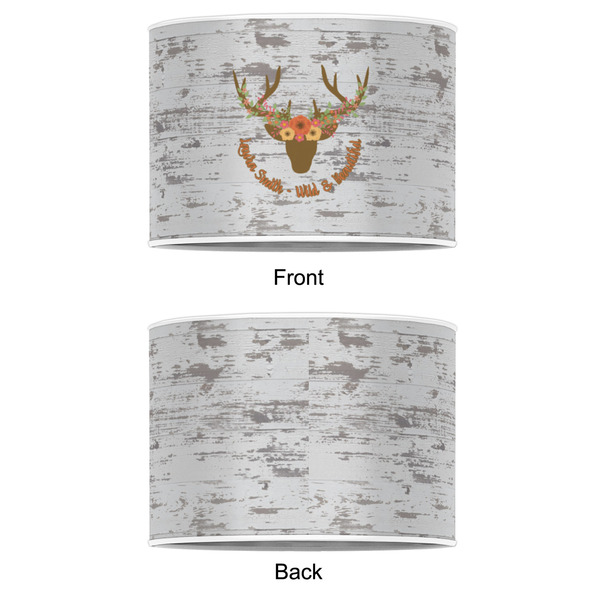 Floral Antler 8" Drum Lampshade - APPROVAL (Poly Film)