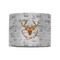 Floral Antler 8" Drum Lampshade - FRONT (Fabric)