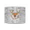 Floral Antler 8" Drum Lampshade - FRONT (Poly Film)