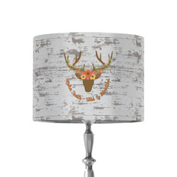 Floral Antler 8" Drum Lamp Shade - Fabric (Personalized)