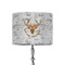 Floral Antler 8" Drum Lampshade - ON STAND (Fabric)
