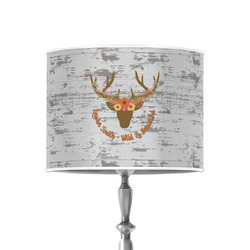 Floral Antler 8" Drum Lamp Shade - Poly-film (Personalized)