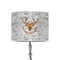 Floral Antler 8" Drum Lampshade - ON STAND (Poly Film)