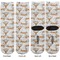 Floral Antler Adult Crew Socks - Double Pair - Front and Back - Apvl