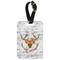 Floral Antler Metal Luggage Tag w/ Name or Text