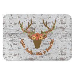 Floral Antler Anti-Fatigue Kitchen Mat (Personalized)
