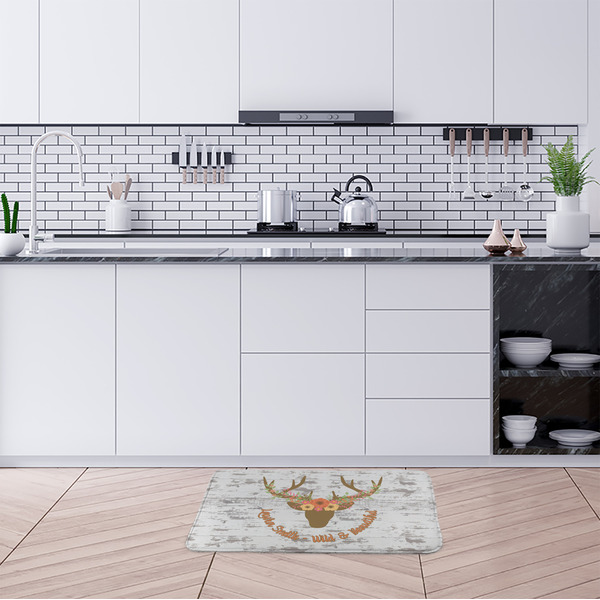 Floral Antler Anti-Fatigue Kitchen Mats - LIFESTYLE