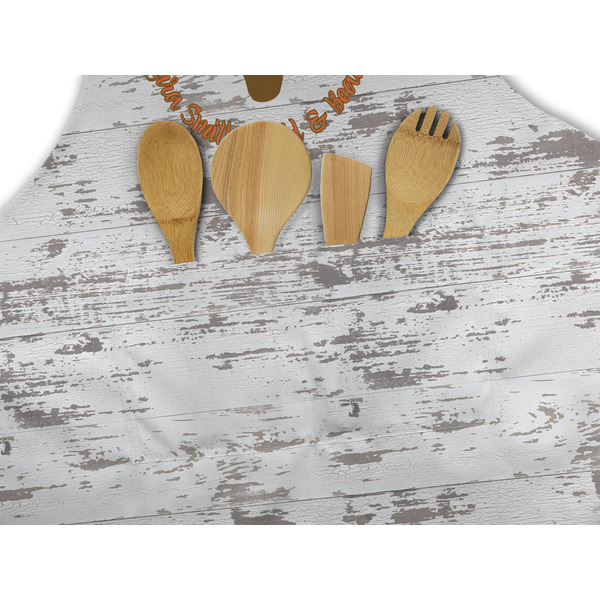 Floral Antler Apron - Pocket Detail with Props