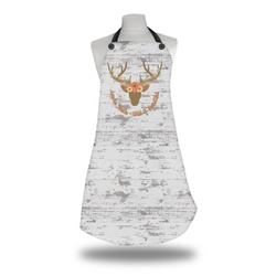 Floral Antler Apron w/ Name or Text