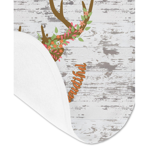 Floral Antler Baby Bib - AFT detail