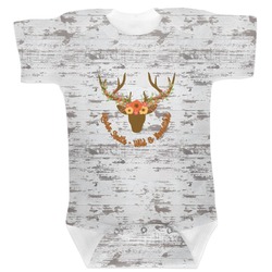 Floral Antler Baby Bodysuit (Personalized)