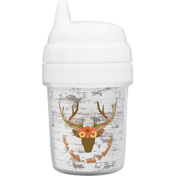 Floral Antler Baby Sippy Cup (Personalized)