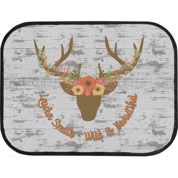Floral Antler Back Seat Car Mat