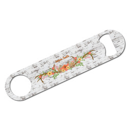 Floral Antler Bar Bottle Opener w/ Name or Text