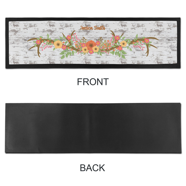 Floral Antler Bar Mat - Large - APPROVAL