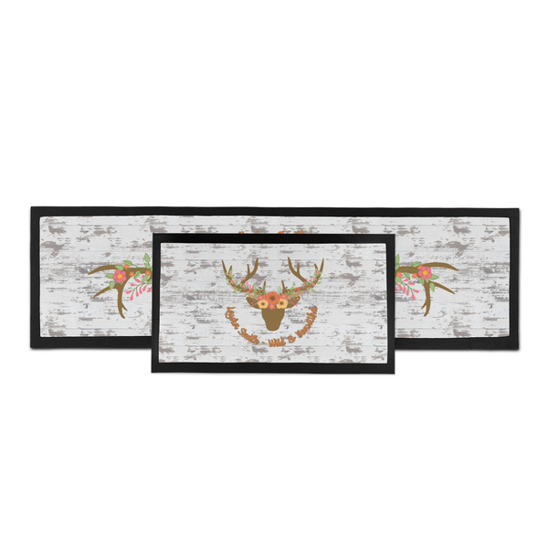 Floral Antler Bar Mat - Parent Main