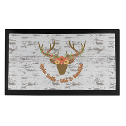 Floral Antler Bar Mat - Small (Personalized)