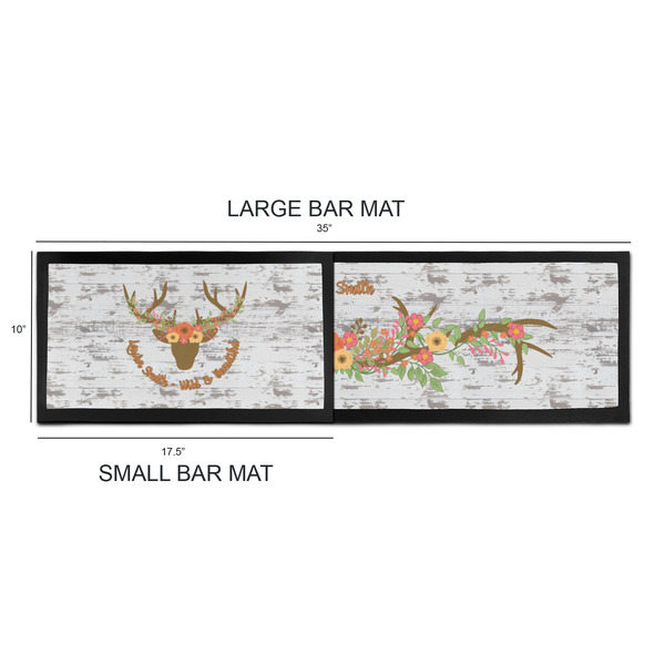 Floral Antler Bar Mats - Sizing Chart