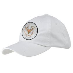 Floral Antler Baseball Cap - White (Personalized)