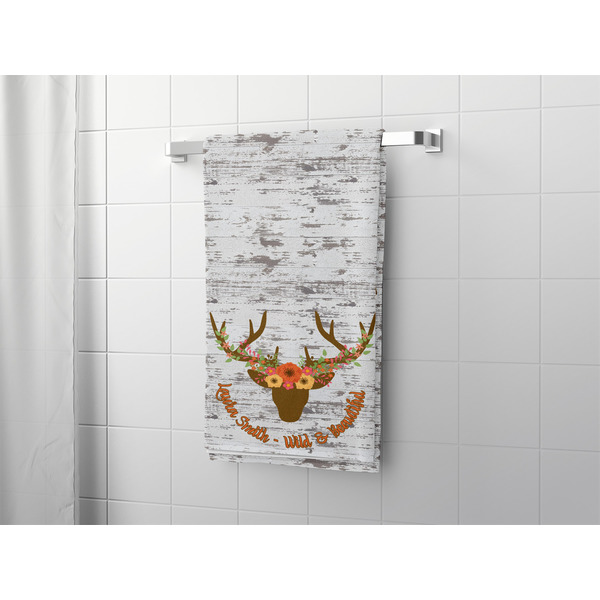 Floral Antler Bath Towel - LIFESTYLE
