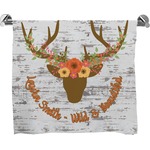 Floral Antler Bath Towel (Personalized)