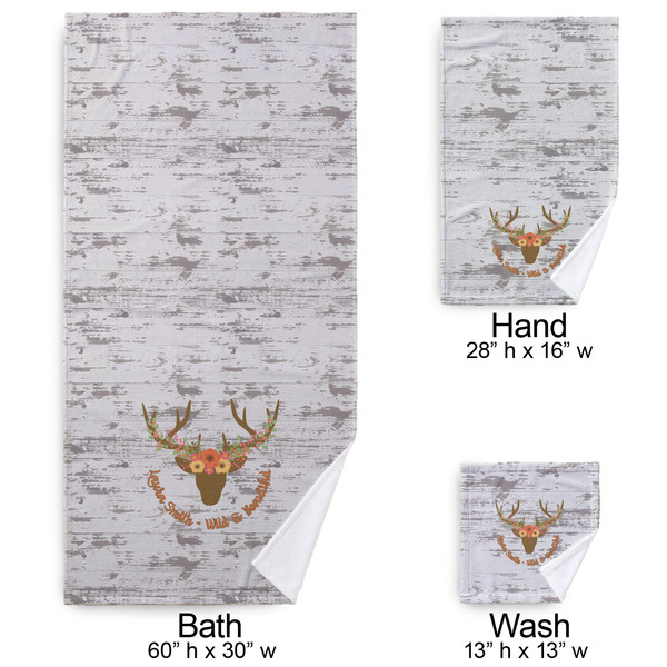 Floral Antler Bath Towel Sets - 3-piece - Approval