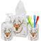Floral Antler Bathroom Accessories Set (Personalized)