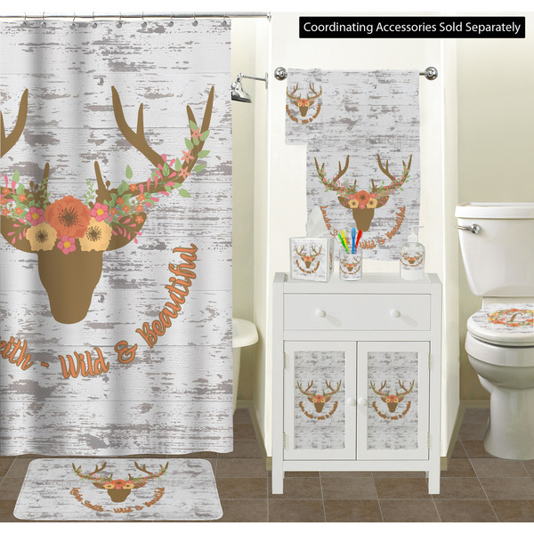 Floral Antler Bathroom Scene