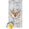 Floral Antler Beach Towel (Personalized)