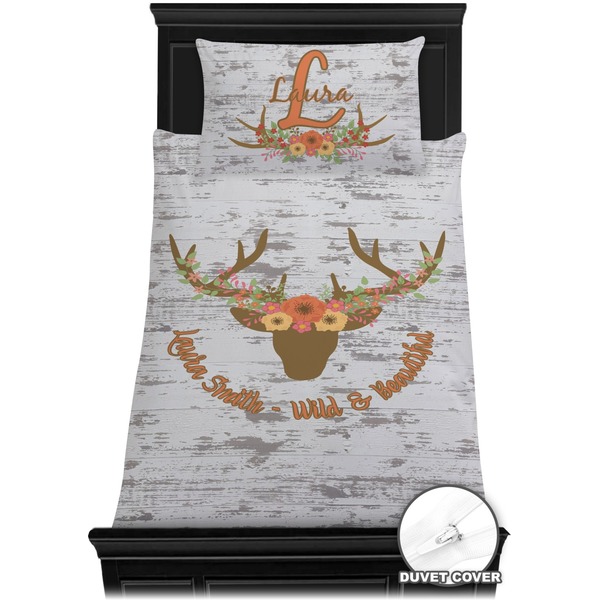 Floral Antler Bedding Set (Twin) - Duvet