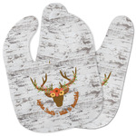 Floral Antler Baby Bib w/ Name or Text