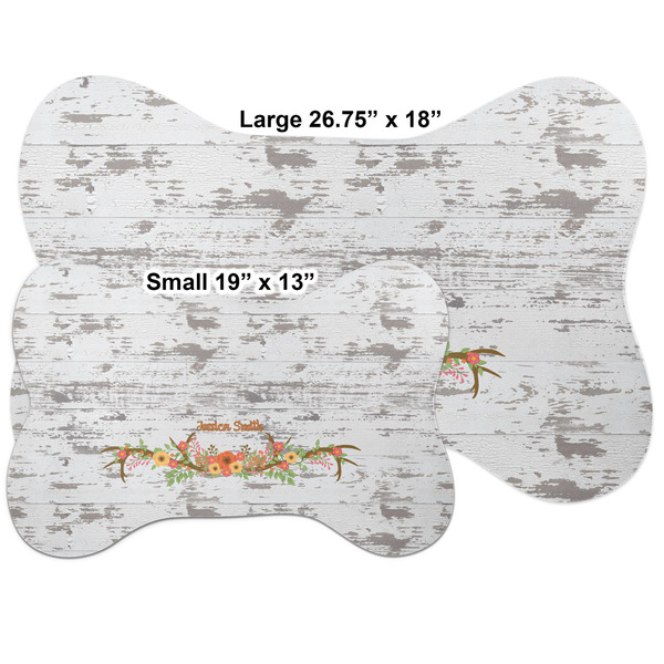 Floral Antler Bone Shaped Mat Comparison