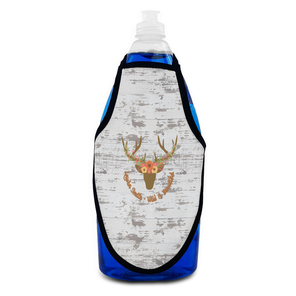 Floral Antler Bottle Apron - Soap - FRONT