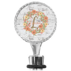 Floral Antler Wine Bottle Stopper (Personalized)