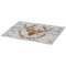 Floral Antler Burlap Placemat (Angle View)