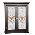 Floral Antler Cabinet Decal - Small (Personalized)
